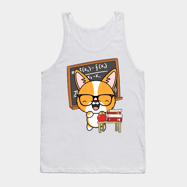 Funny Corgi is teaching Tank Top by Pet Station